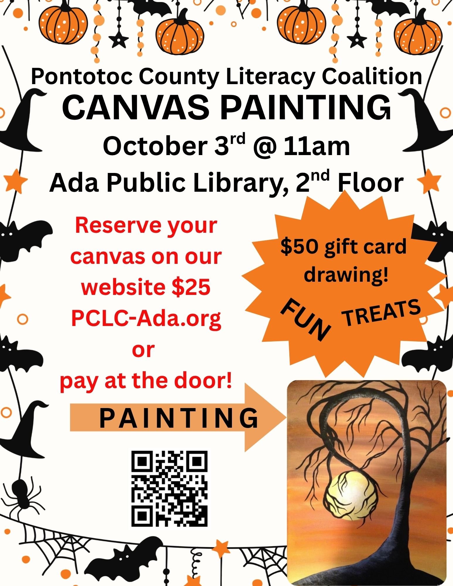 Pontotoc County Literacy Coalition - Canvas Painting Event